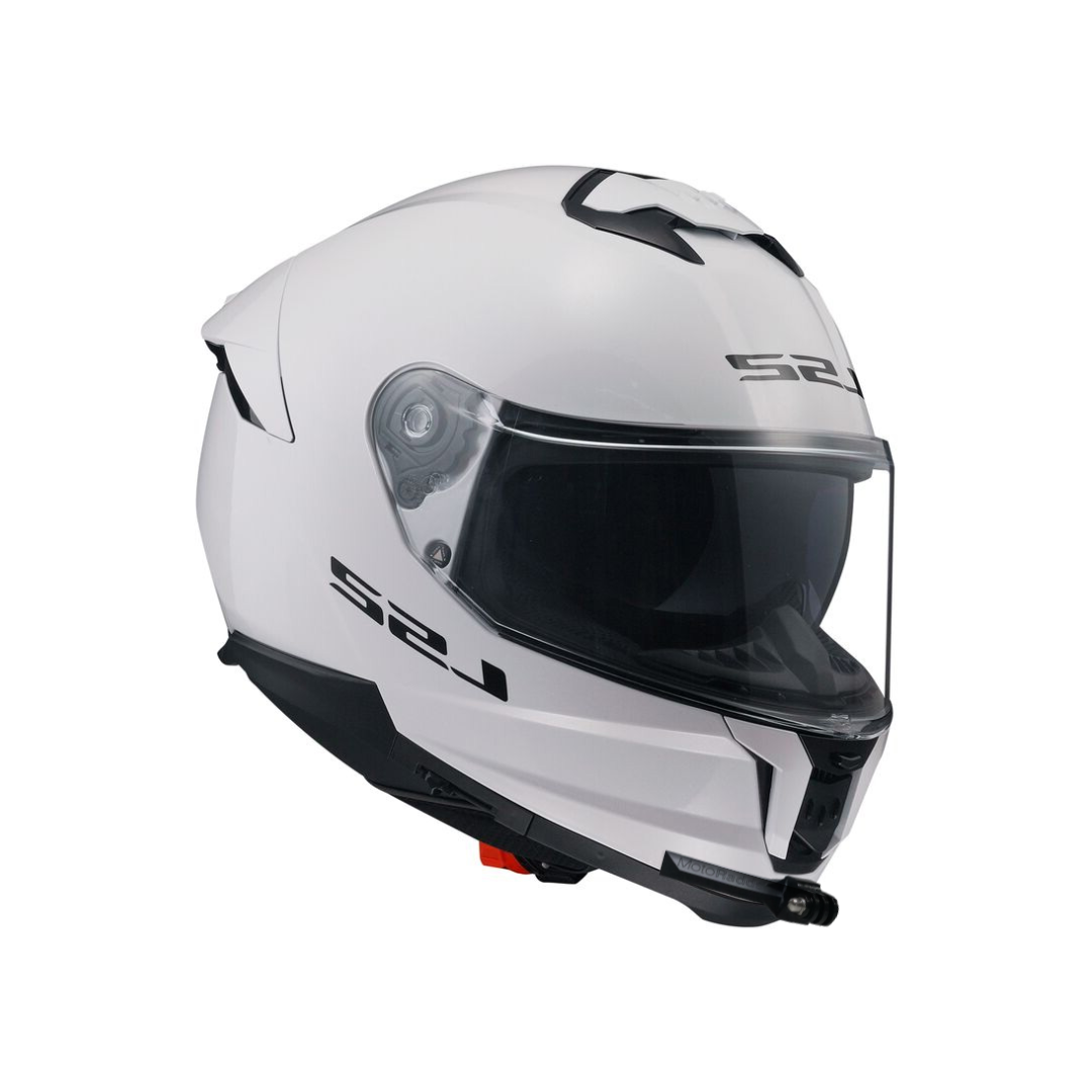 ls2 best helmet FLEX Slim Universal Flexible Motorcycle Helmet Chin Mount Ghost White