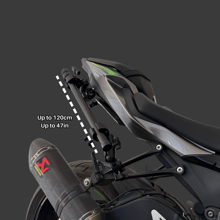 Hyper-Stable Dual-Point 360º Extendable Selfie Stick for Motorcycles