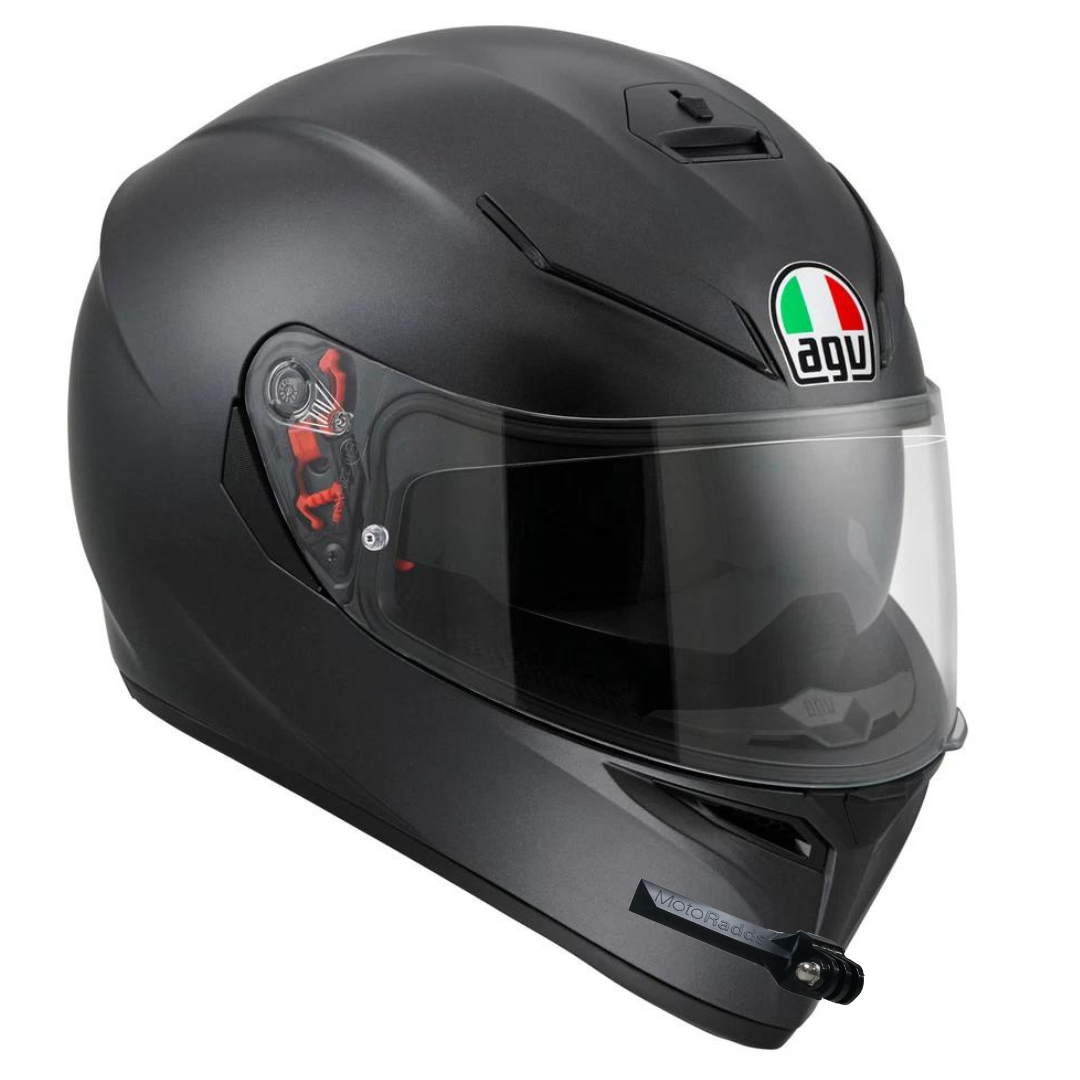 GoPro helmet chin mount for AGV K3 and AGV K3 SV, front side angle view