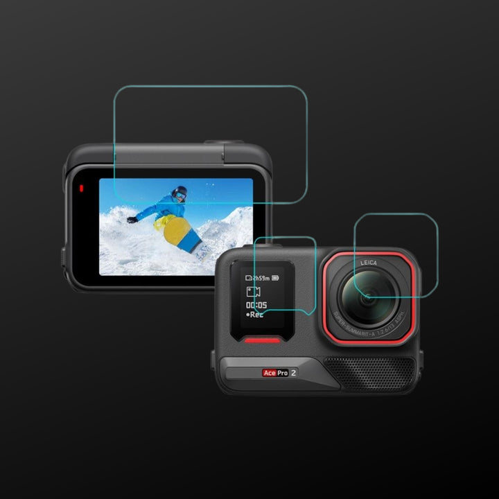 Tempered Glass Screen and Lens Protector for Insta360 Ace Pro 2