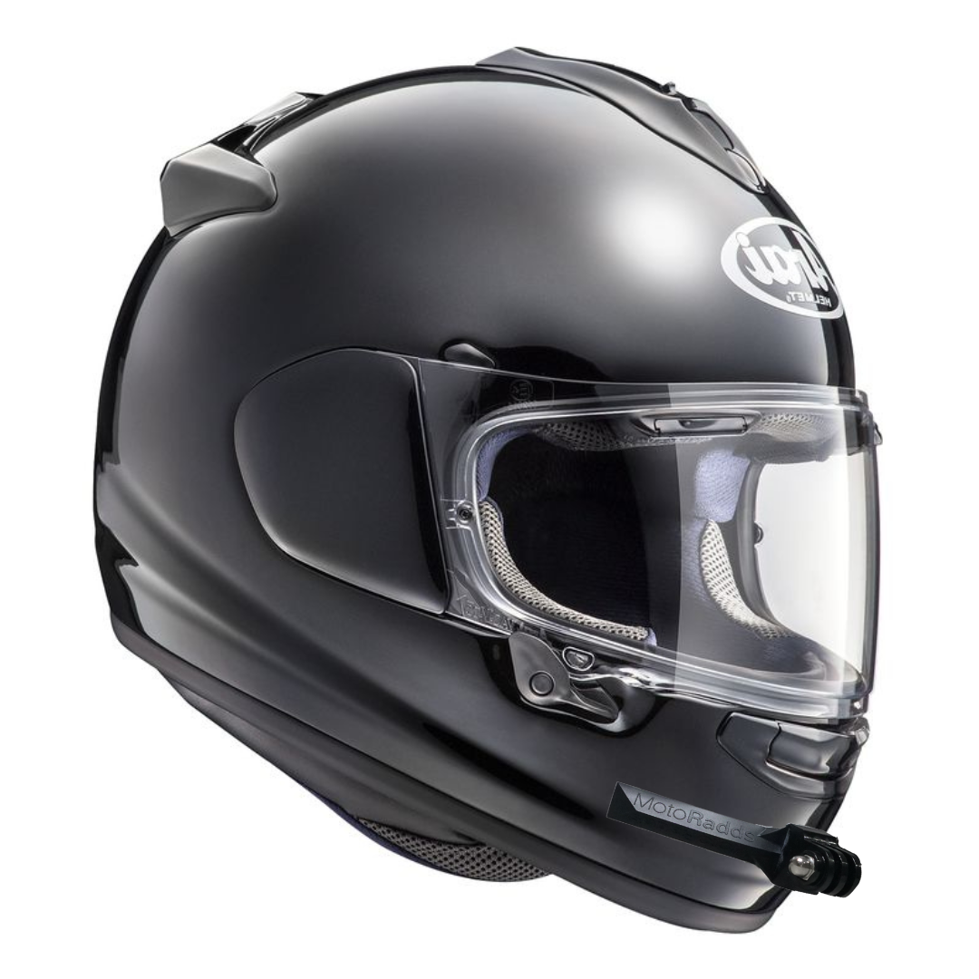 GoPro helmet chin mount for ARAI DT-X, front side angle view