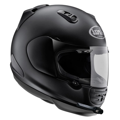 GoPro helmet chin mount for ARAI Rebel, front side angle view