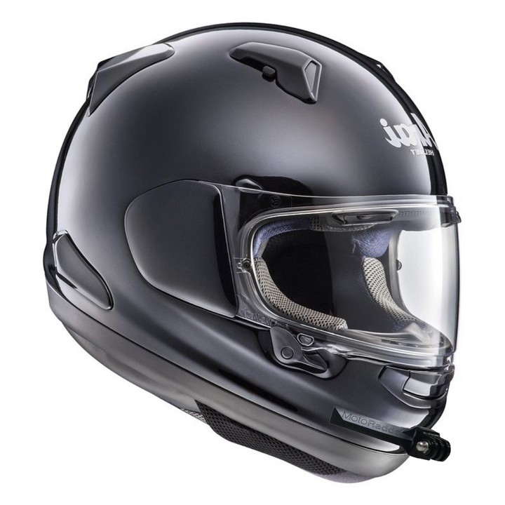 GoPro helmet chin mount for ARAI Signet X, front side angle view