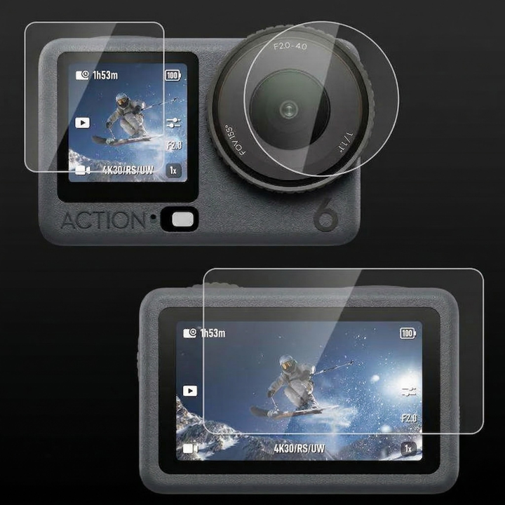 Tempered Glass Screen Protector for DJI Osmo Action 6