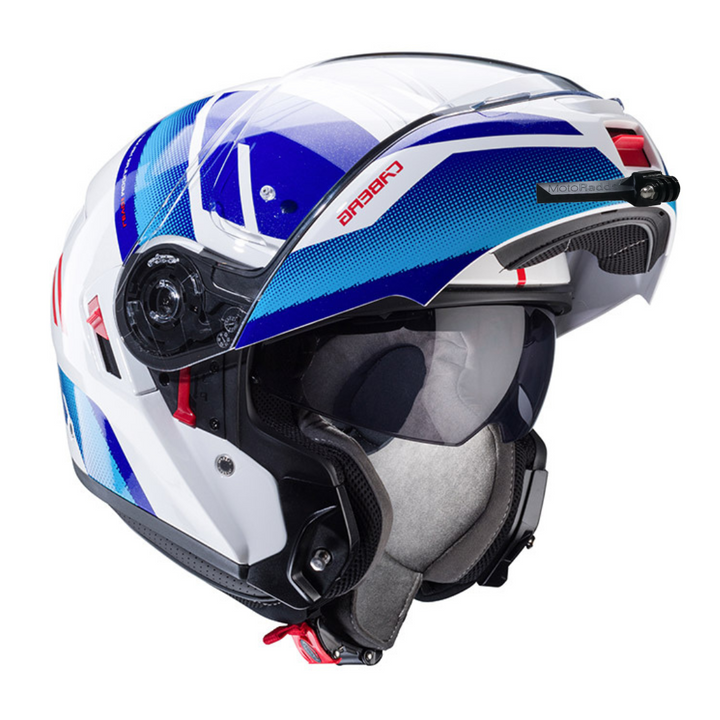 GoPro helmet chin mount for CABERG Levo X, front side angle view