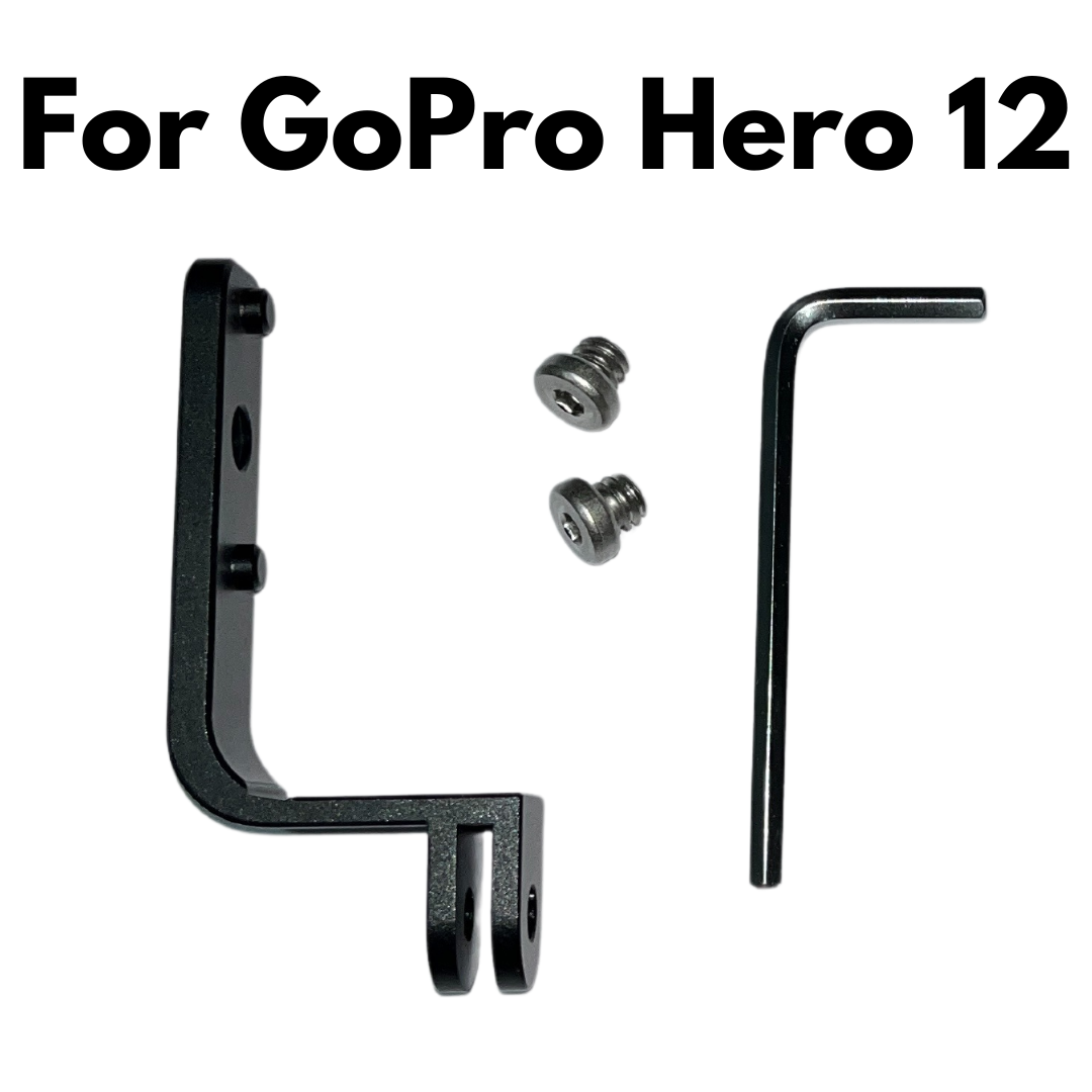 Codo de soporte de montaje vertical de 90 grados de perfil ultrabajo de aluminio para GoPro Hero 9/10/11/12 [Reversible]
