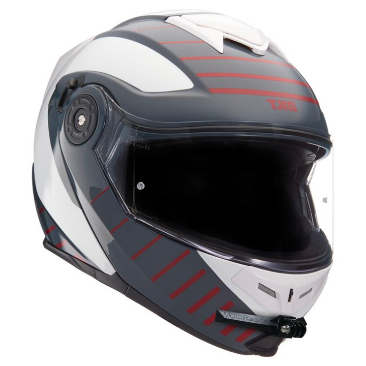 Flex chin mount on front of BILT modular helmet