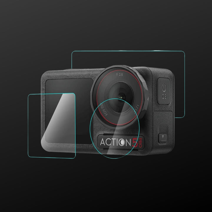 Tempered Glass Screen and Lens Protector for DJI Osmo Action 5 Pro