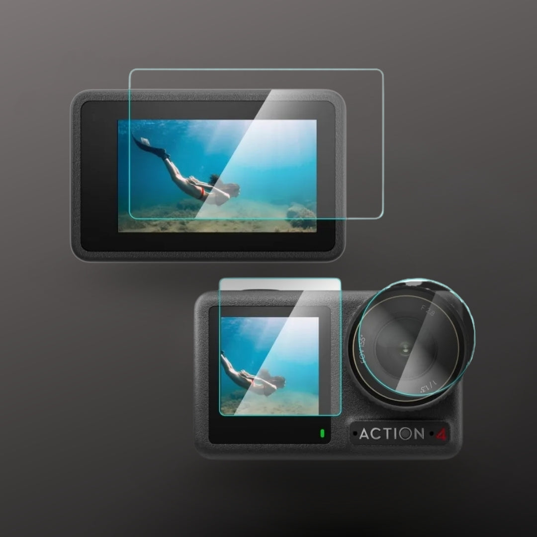 Tempered Glass Screen and Lens Protector for DJI Osmo Action 4