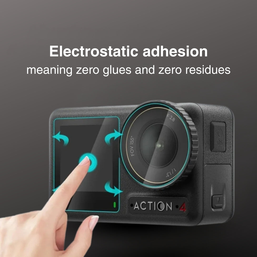 Tempered Glass Screen and Lens Protector for DJI Osmo Action 4
