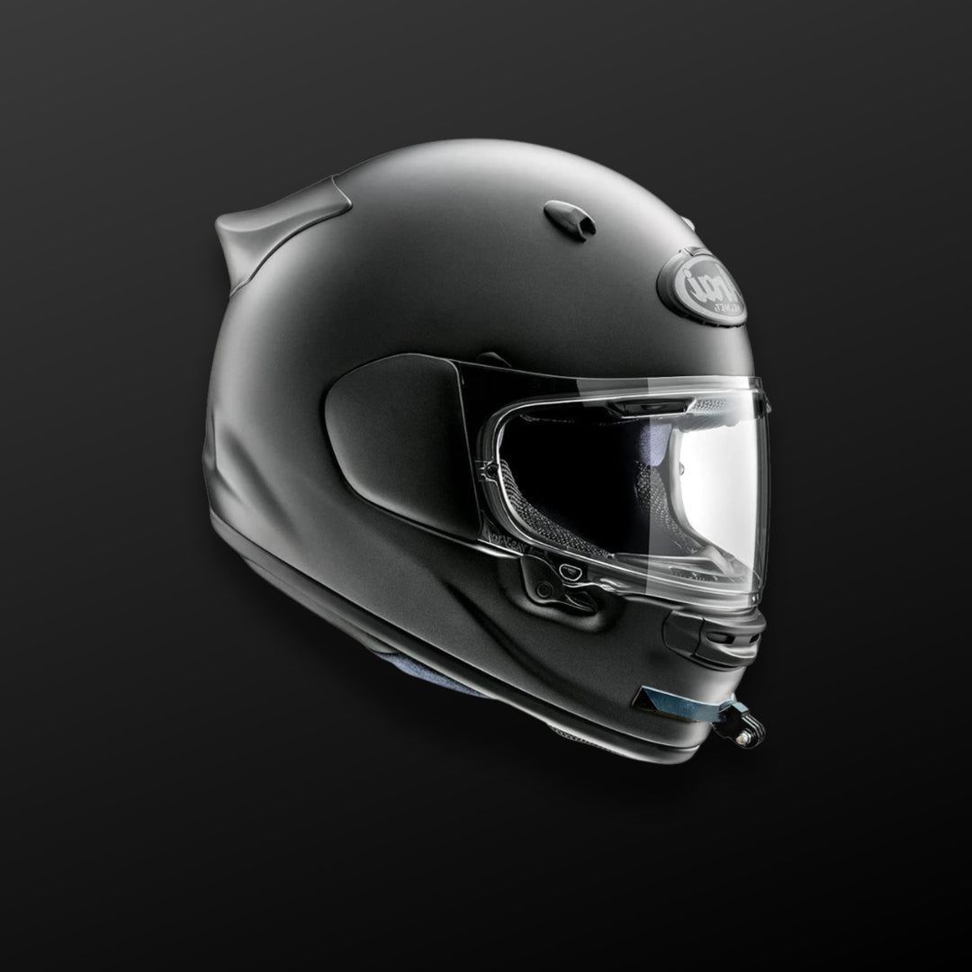 arai astral motorcycle helmet MotoRadds FLEX Slim Universal Flexible Bendable Helmet Chin Mount Raven Black