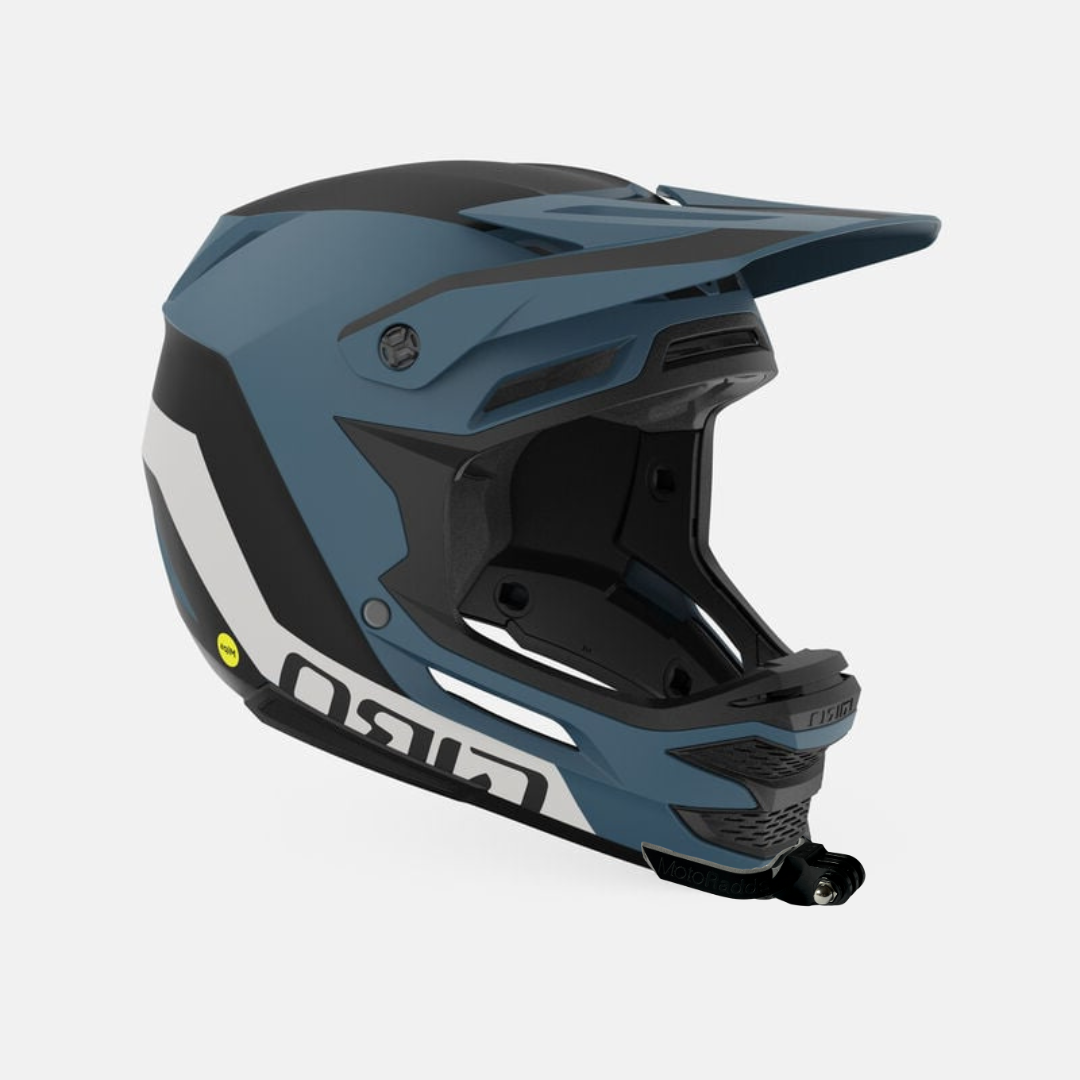 GoPro helmet chin mount for GIRO Insurgent, front side angle view