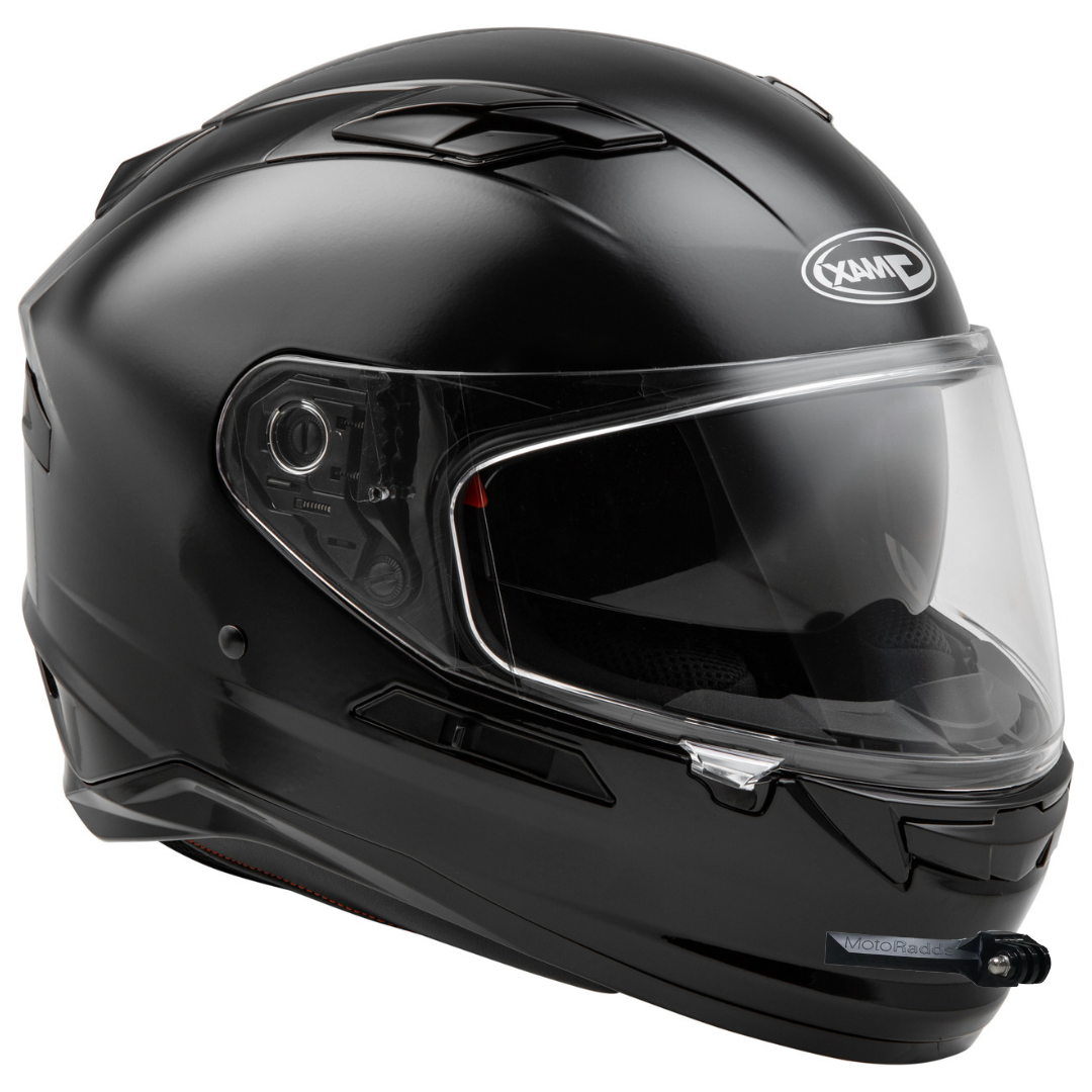GoPro helmet chin mount for GMAX FF-98, front side angle view