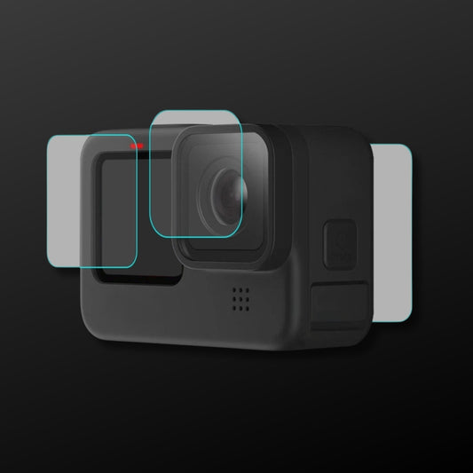 Protector de cristal templado GoPro Hero Black 9/10/11/12 para lente y pantalla LCD