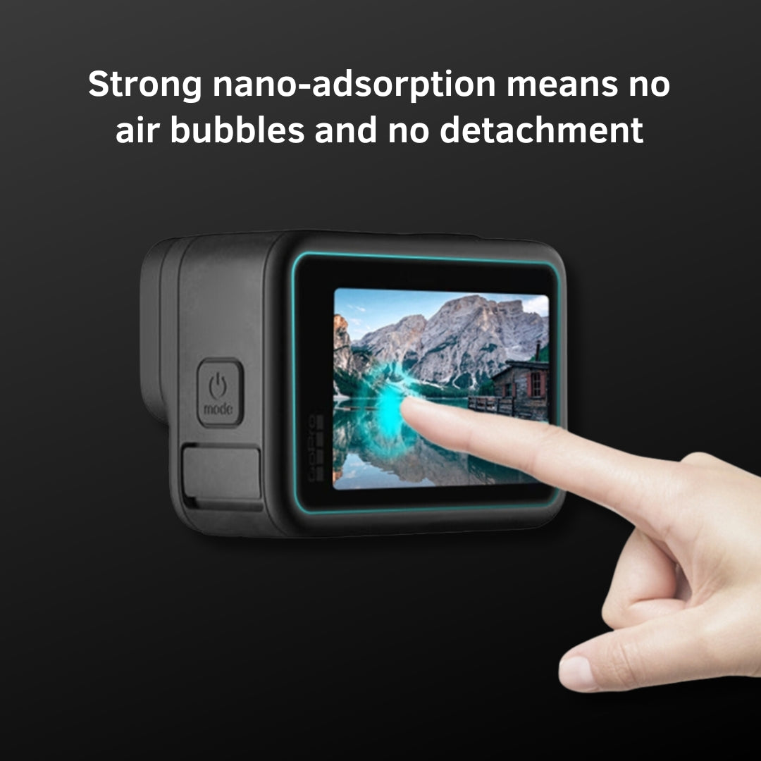 Protector de cristal templado GoPro Hero Black 9/10/11/12 para lente y pantalla LCD