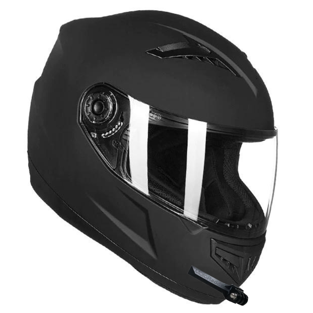 GoPro helmet chin mount for ILM Model DP808, front side angle view