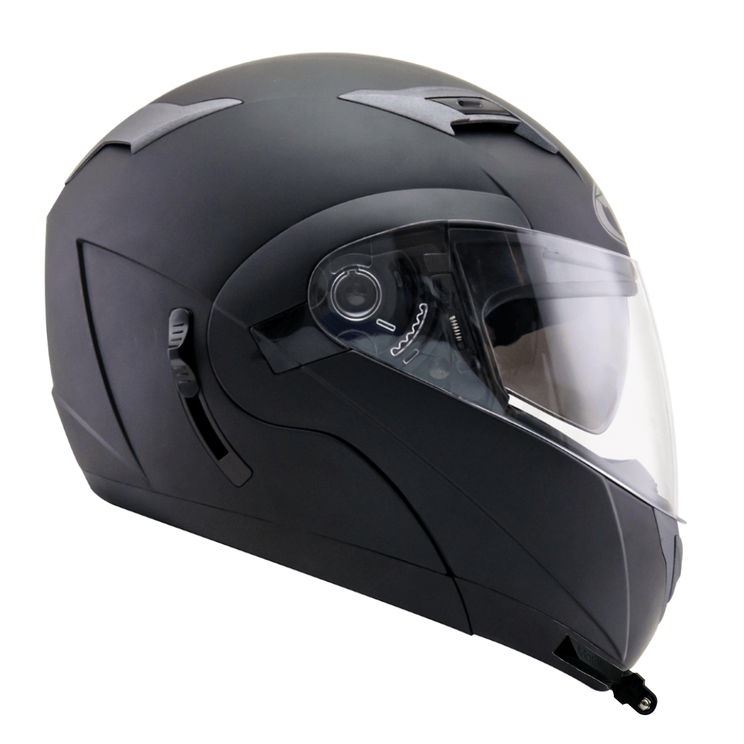 GoPro helmet chin mount for KYT Convair, front side angle view