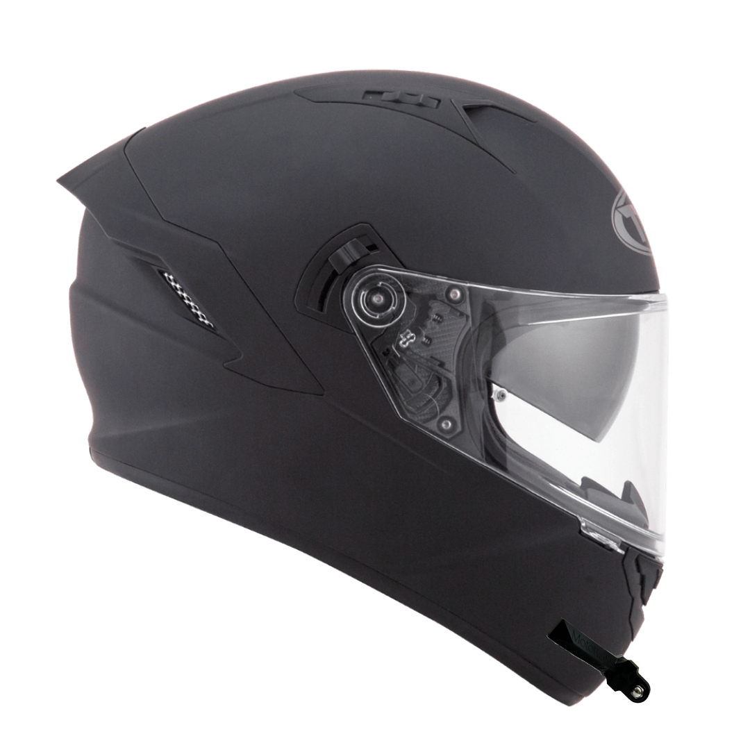 GoPro helmet chin mount for KYT NF-R, front side angle view