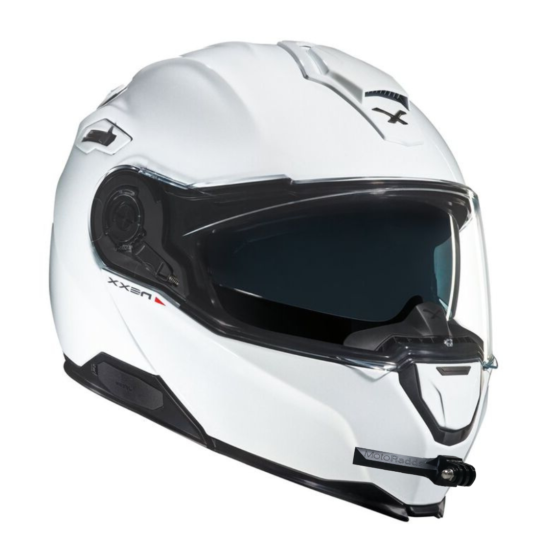 GoPro helmet chin mount for NEXX X.Vilitur, front side angle view