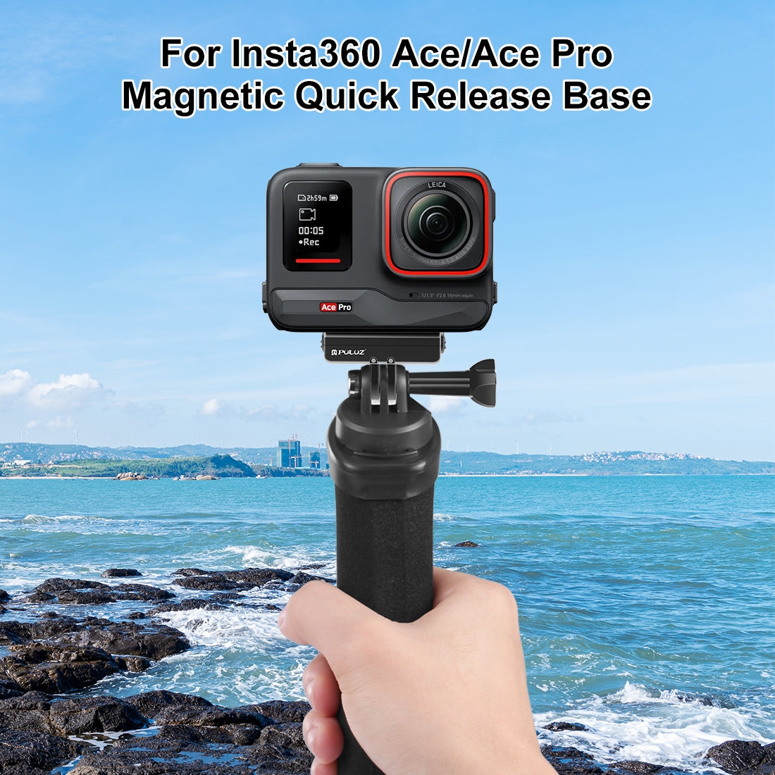 Quick Release Magnetic Base Mount for Insta360 Ace Pro/X4 (Black)