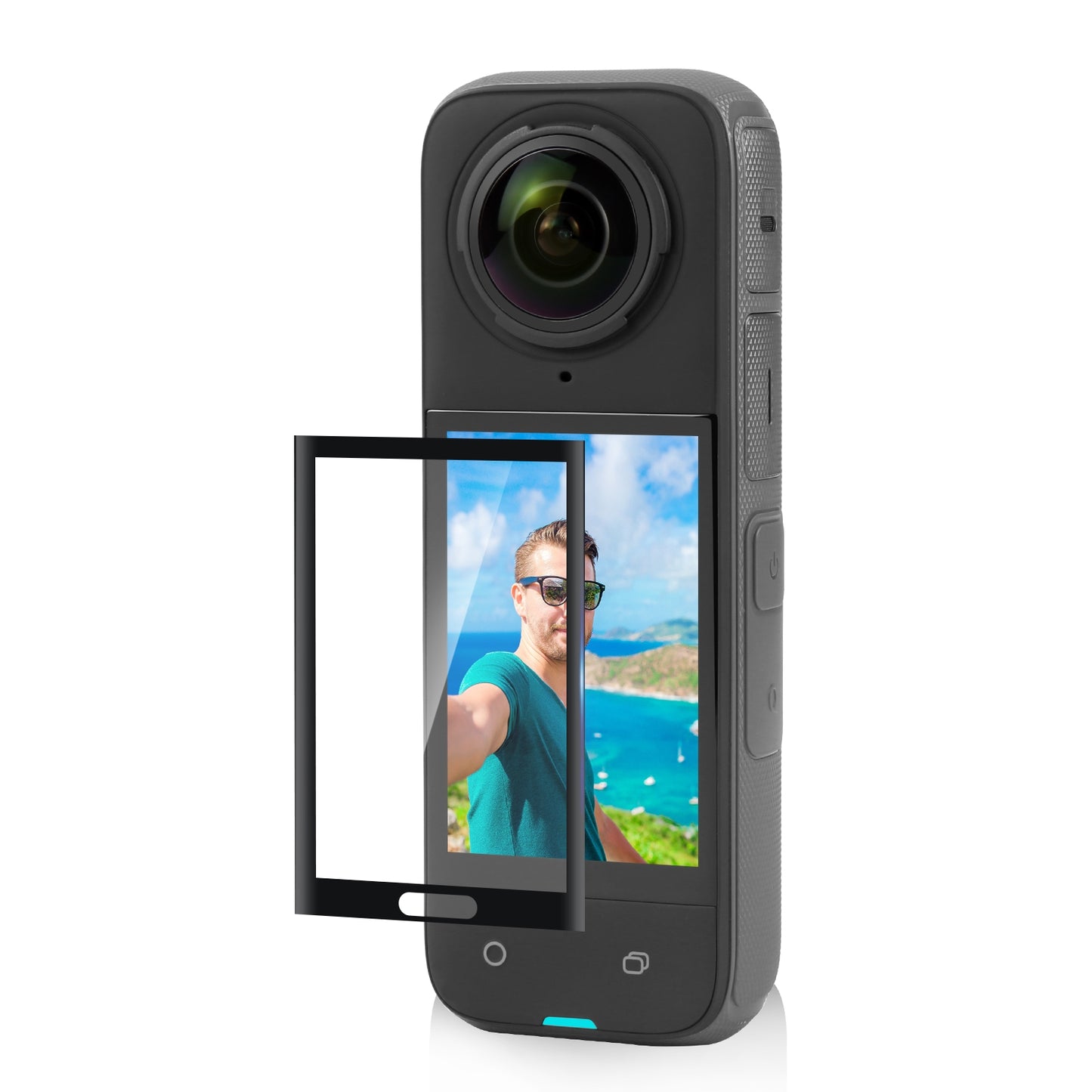 Curved Tempered Glass Screen Protector Film for Insta360 X4