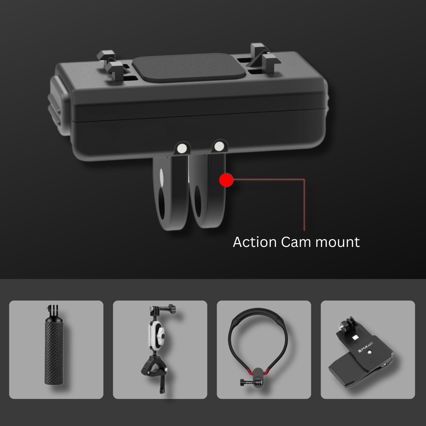 Quick Release Magnetic Base Mount for Insta360 Ace Pro/X4 (Black)