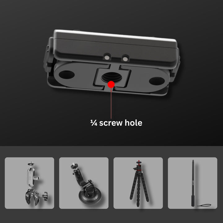 Quick Release Magnetic Base Mount for Insta360 Ace Pro/X4 (Black)