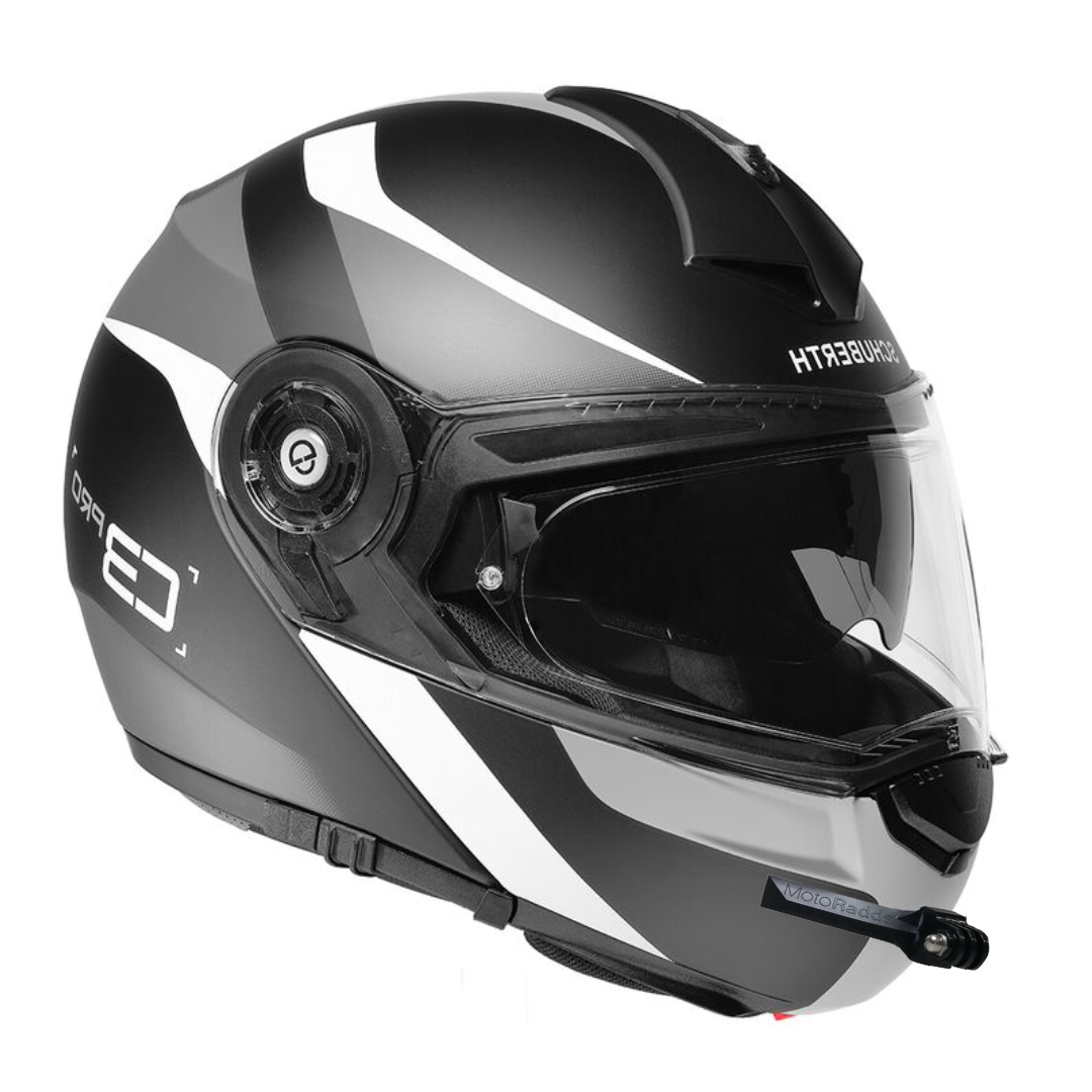 GoPro helmet chin mount for SCHUBERTH C3, front side angle view