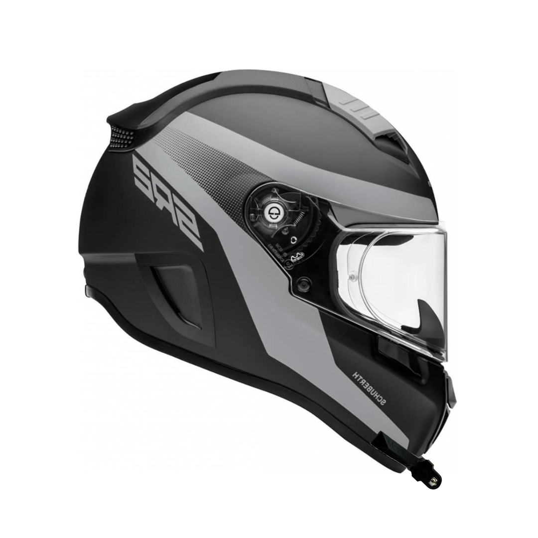 GoPro helmet chin mount for SCHUBERTH SR2, front side angle view