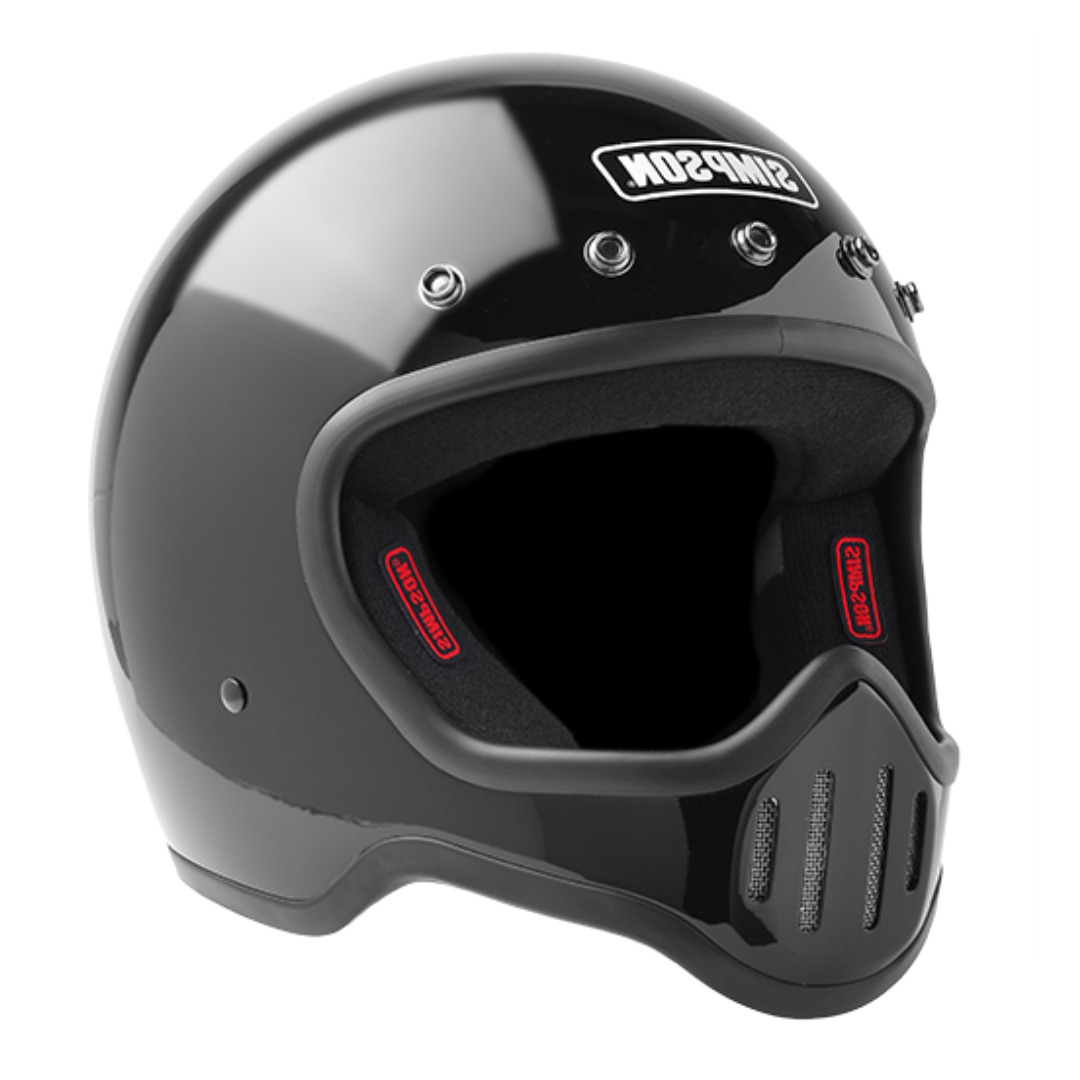 GoPro helmet chin mount for SIMPSON M50, front side angle view
