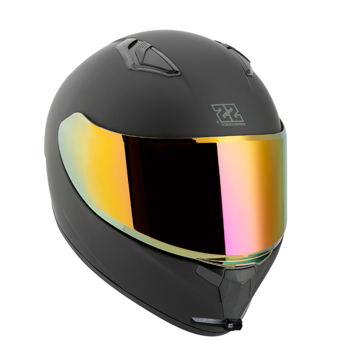 GoPro helmet chin mount for SPEED AND STRENGTH SS750, front side angle view