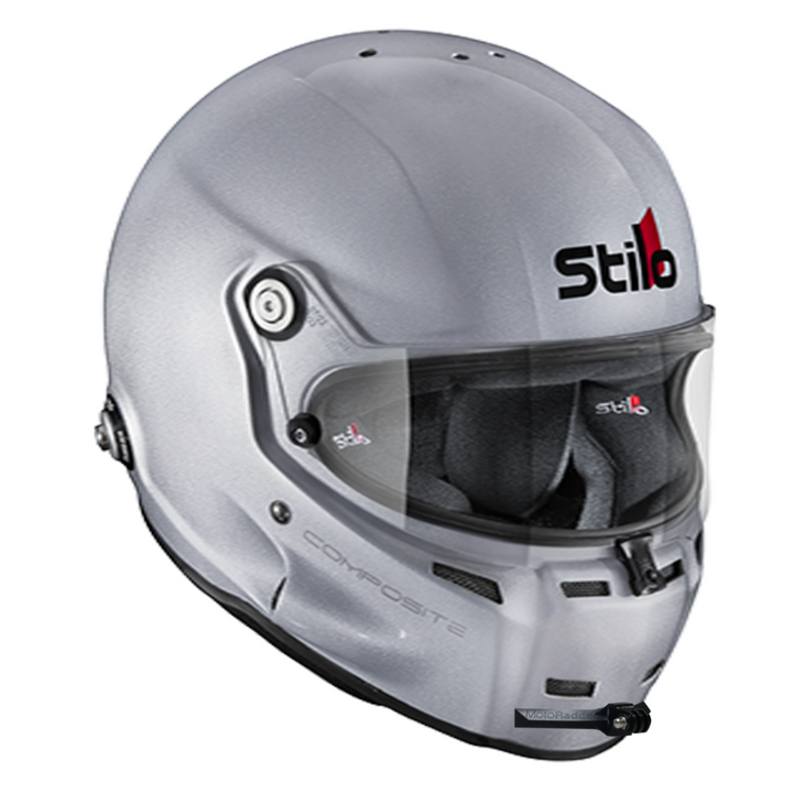 GoPro helmet chin mount for STILO SA2020 ST5 GT, front side angle view