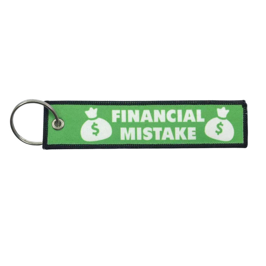 "Financial Mistake" Textile Keytag