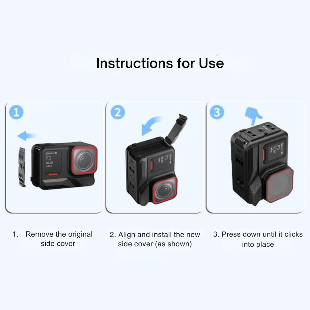Vertical Quick Release Side Mount Door for Insta360 Ace Pro 2