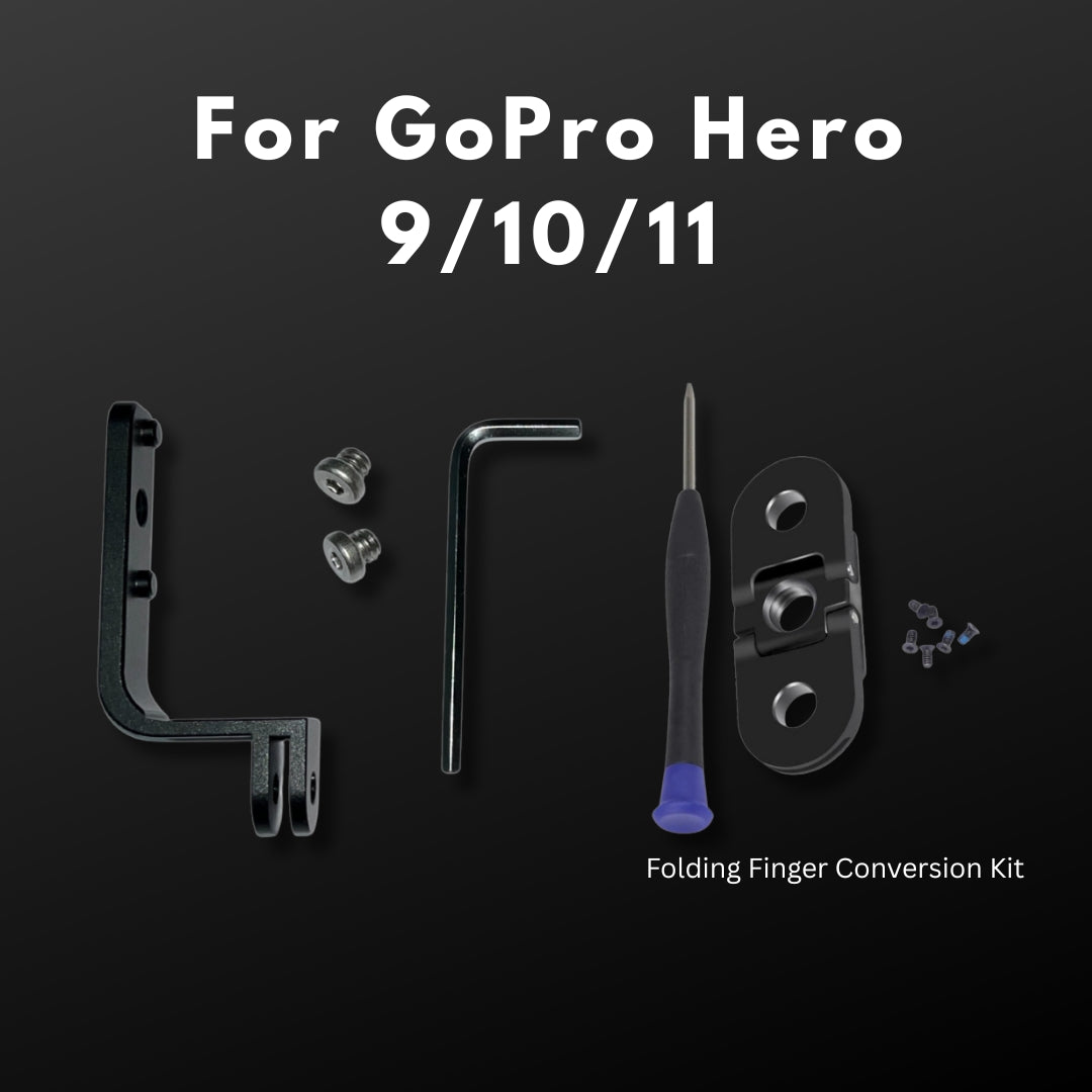 Codo de soporte de montaje vertical de 90 grados de perfil ultrabajo de aluminio para GoPro Hero 9/10/11/12 [Reversible]