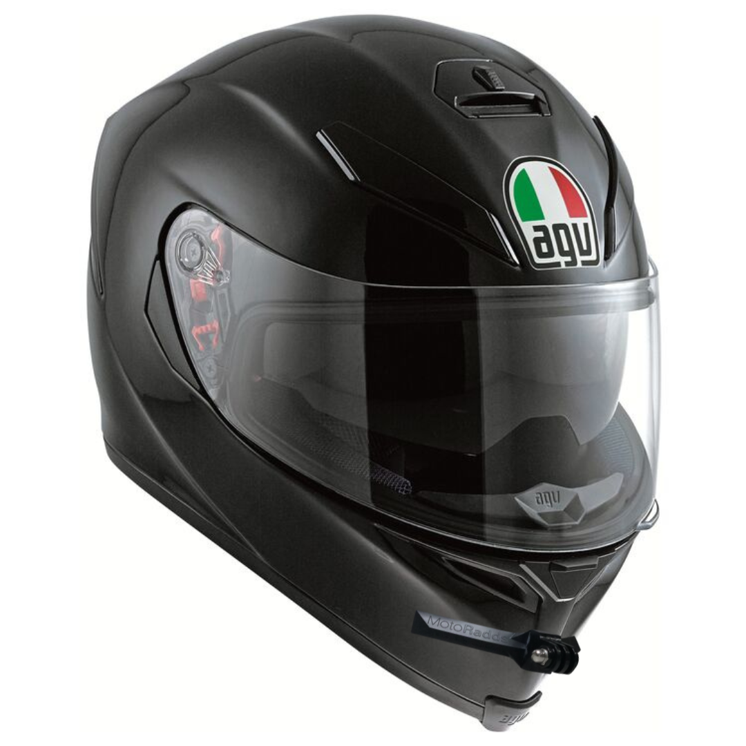 GoPro helmet chin mount for AGV K5, front side angle view