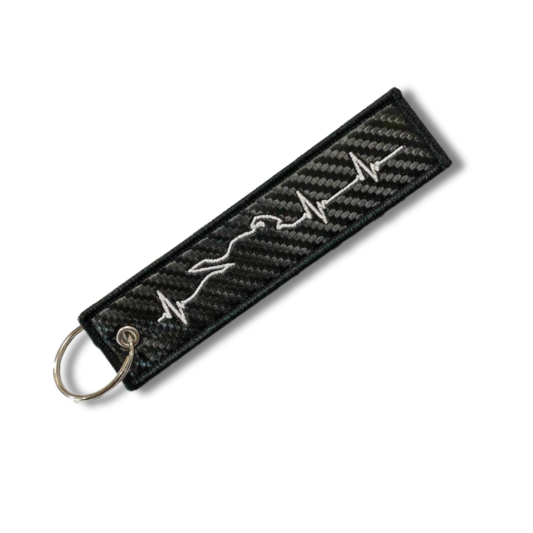 MotoRadds carbon heartbeat keytag
