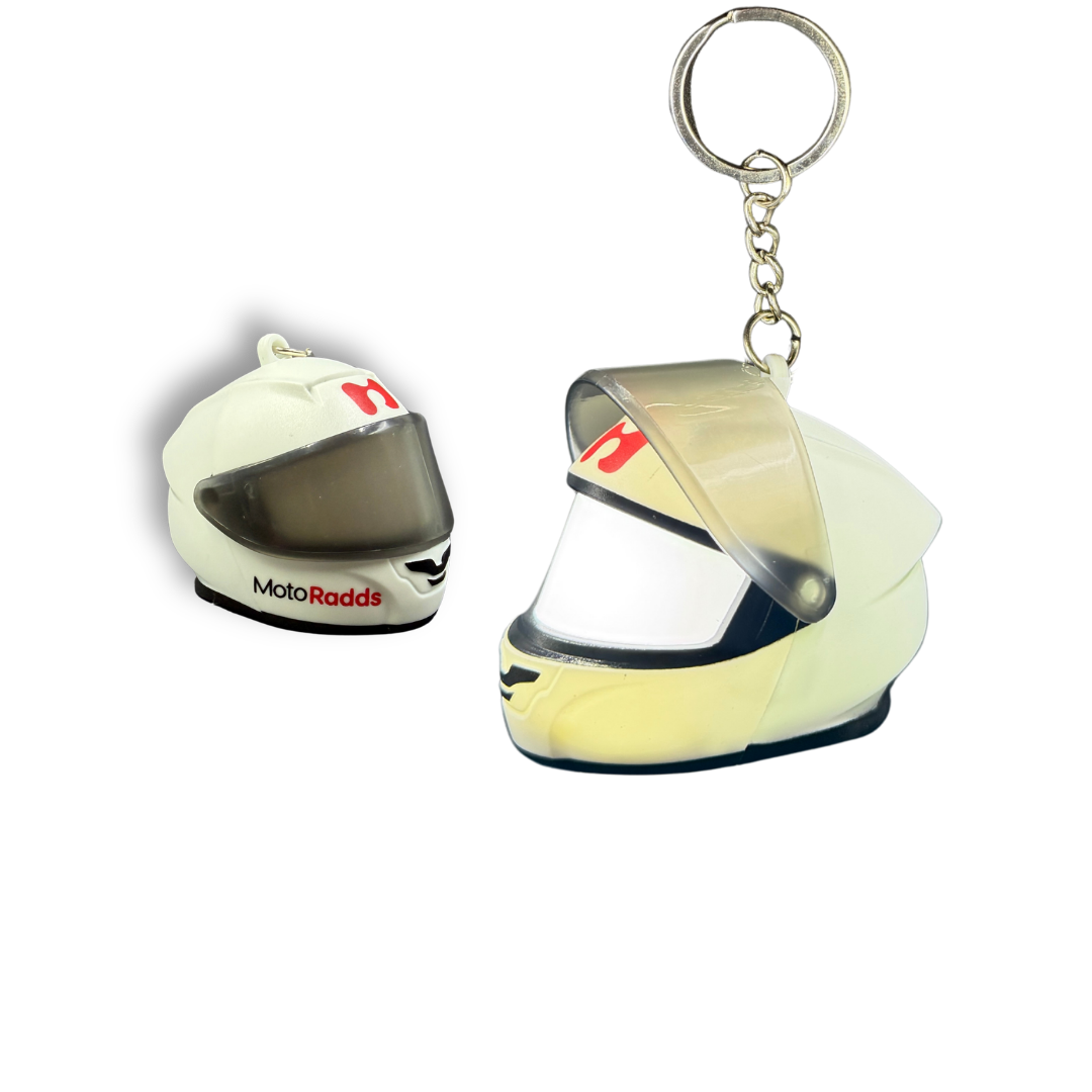 MotoRadds LED helmet keychain