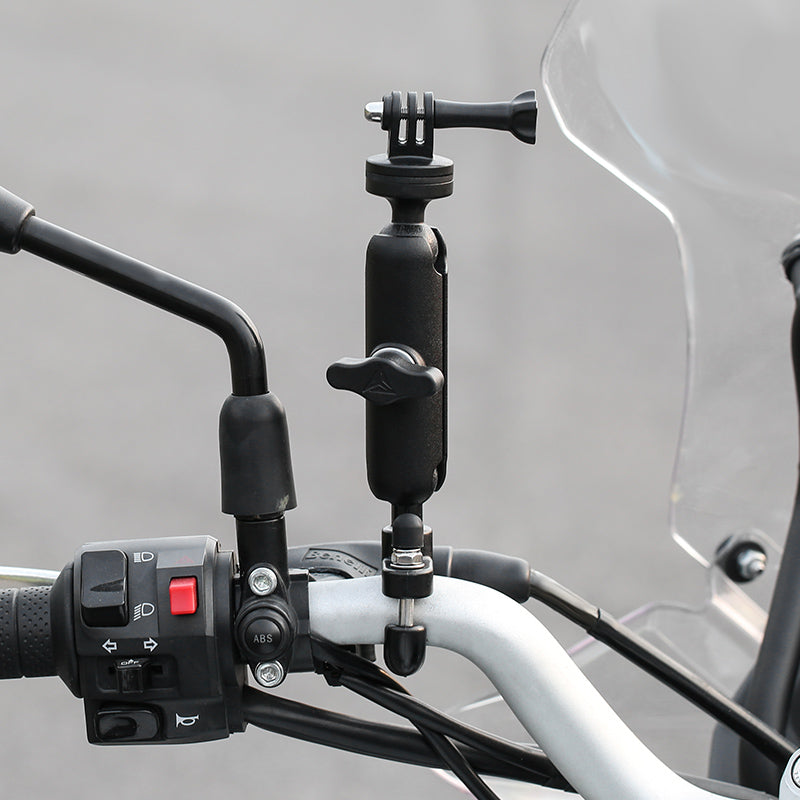 The U-bolt mount is the perfect mount for your GoPro MAX, Insta360, or other 360 action cameras. Mount it on handlebars, rear sets, mirrors, and anywhere else you can think!